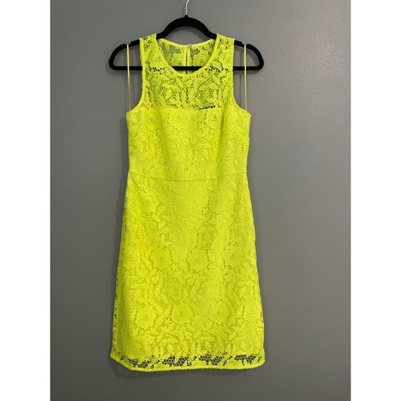 J. Crew Dresses & Skirts - J Crew Collection neon yellow lace dress, new w/ tags, size 6